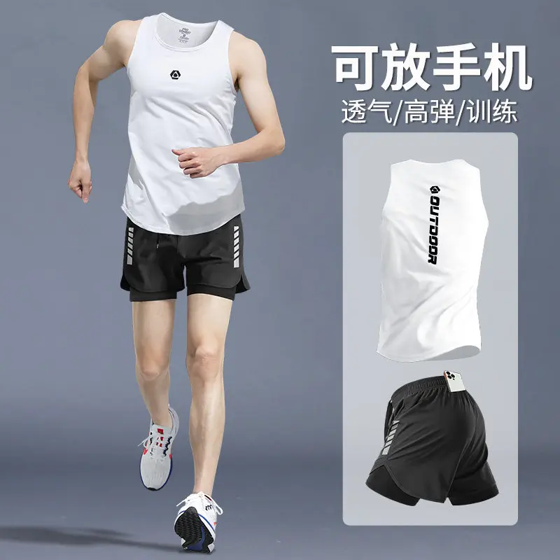 Running Gear Tank - Conjunto de Corrida Masculino de Verão