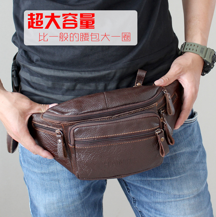 Running Gear To Hold Phone - Bolsa de cintura de couro genuíno