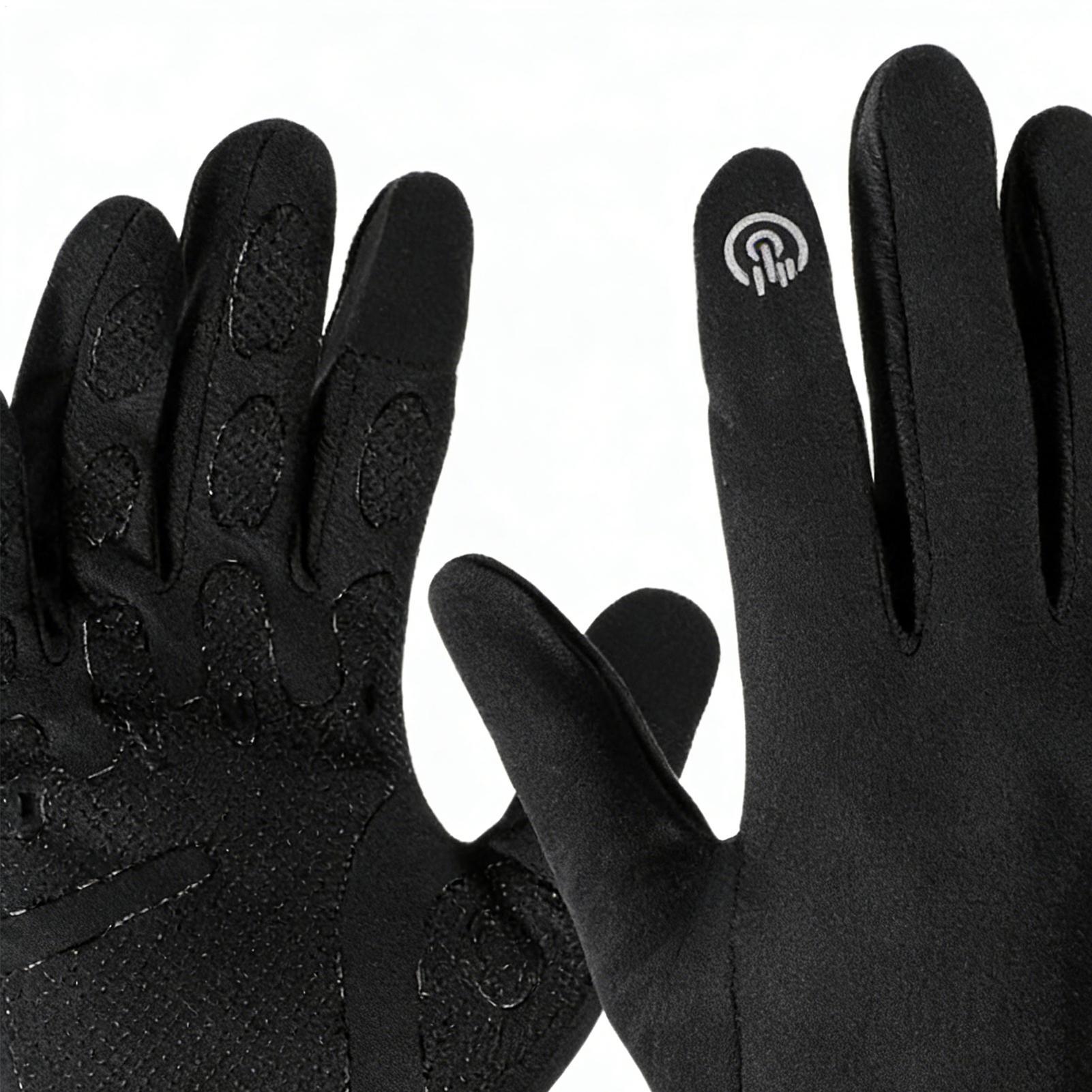 Running Gear Cold Weather - Luvas de ciclismo quentes dedo cheio